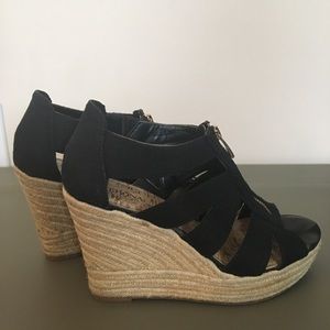Black Espadrille Wedges